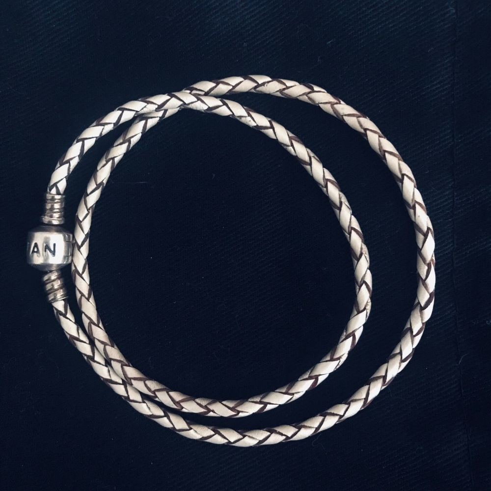 Pandora pink double leather bracelet